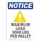 Signmission OSHA Notice, 7" Height, NOTICE Maximum Load Sign With Symbol, 7" X 5", Portrait OS-NS-D-57-V-15943 - alternate 1